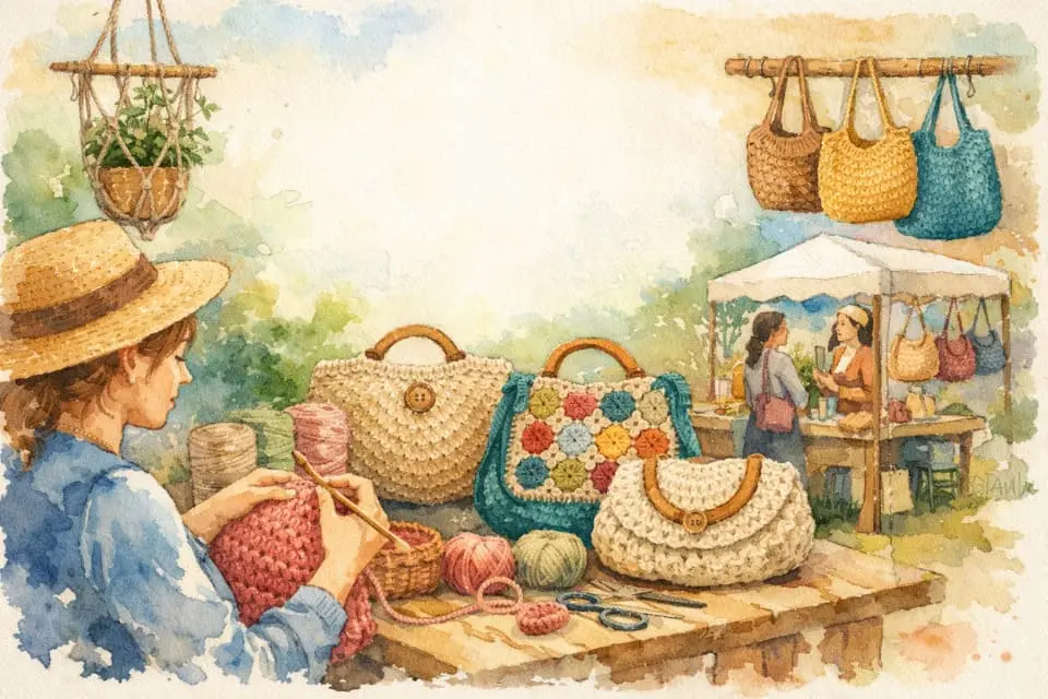 Cómo vender bolsos de crochet hechos a mano: guía para artesan@s